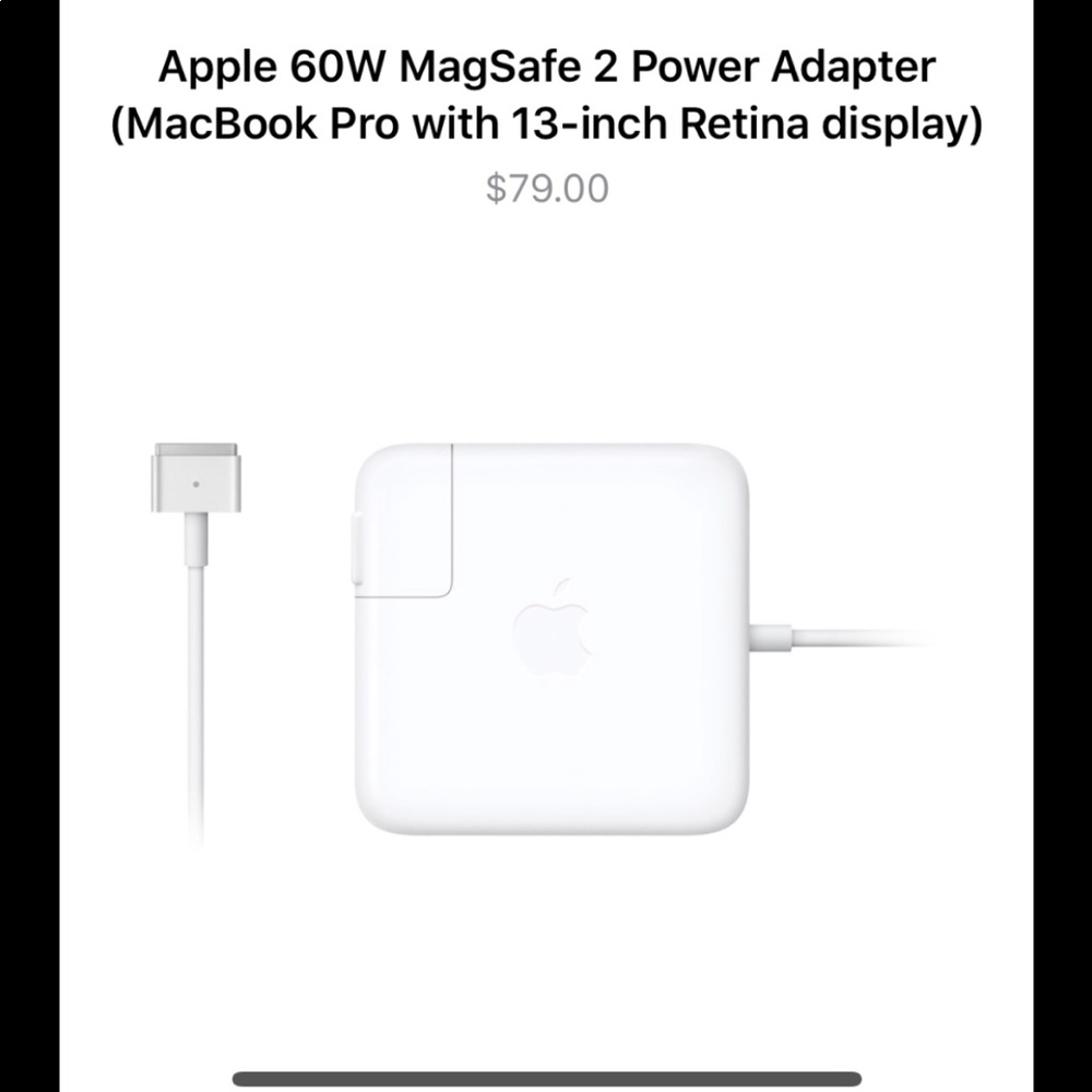 Apple 60W MagSafe 2 Power Adapter